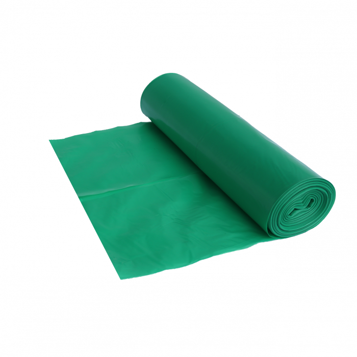 Vrecia na odpad 700x1100mm 40μm Zelené 120l, 100 ks.