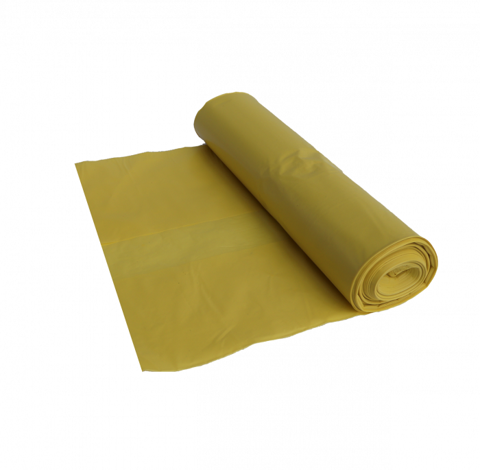 Vrecia na odpad 700x1100mm 40μm Žlté 120l, 100 ks.